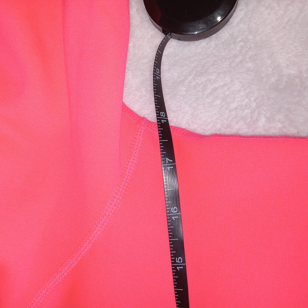 Nike Neon Coral Pink Pullover Hoodie size XS Polyester Pouch Pocket Long Sleeve - Picture 9 of 12